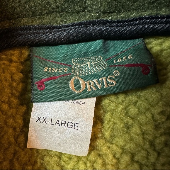 Orvis Men’s Green Fleece Pullover. Size XXL - Picture 6 of 7